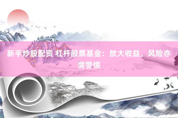 新手炒股配资 杠杆股票基金：放大收益，风险亦需警惕